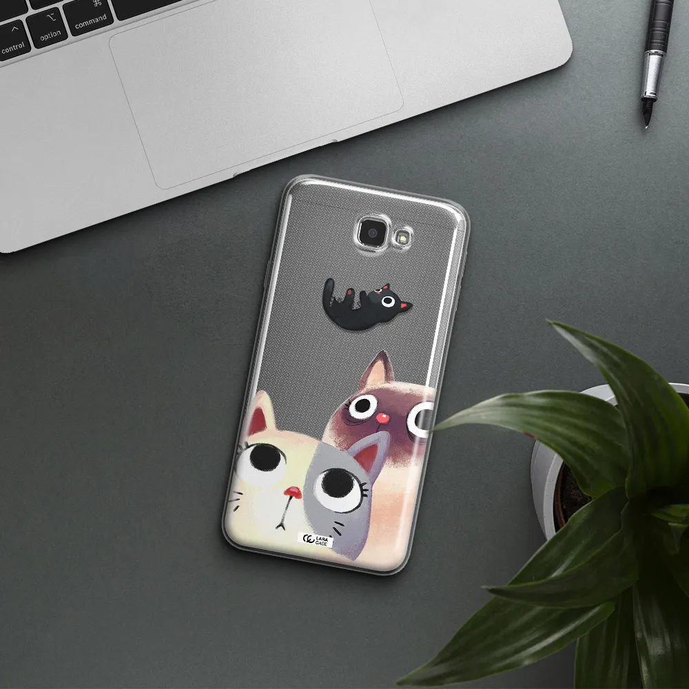 Falling Kitten Watercolor Samsung J7 Prim Clear TPU Case