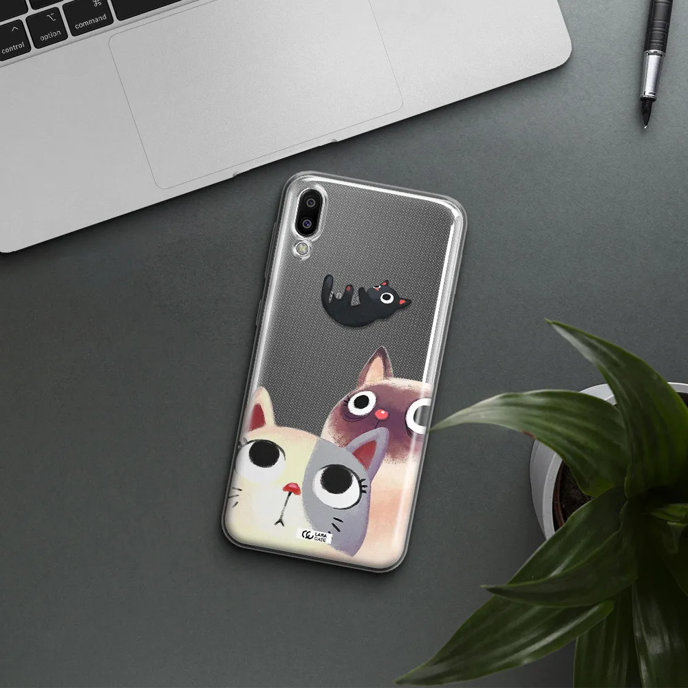 Falling Kitten Watercolor Samsung M10 Clear TPU Case