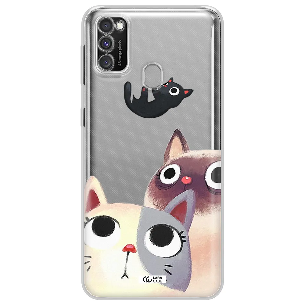 Falling Kitten Watercolor Samsung M30S Clear TPU Case