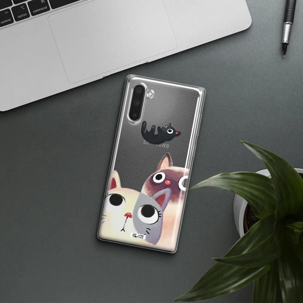 Falling Kitten Watercolor Samsung Note 10 Clear TPU Case