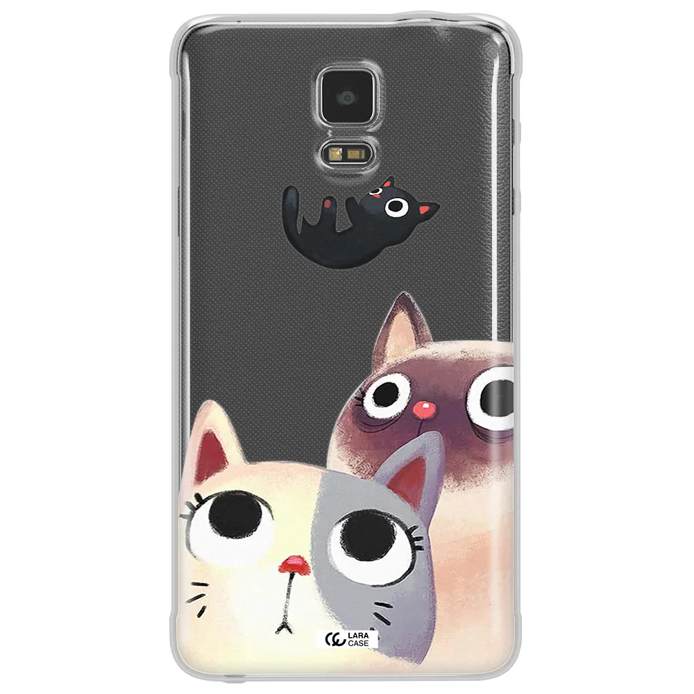 Falling Kitten Watercolor Samsung Note 4 Clear TPU Case