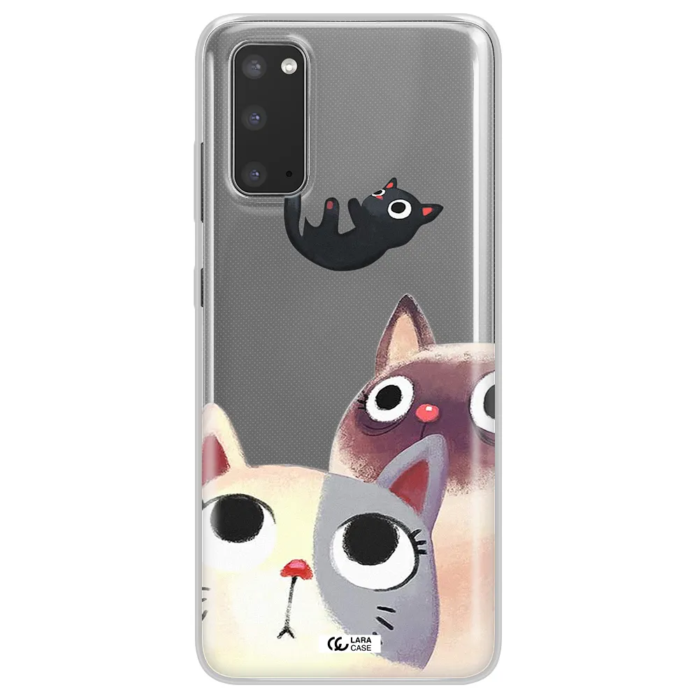 Falling Kitten Watercolor Samsung S20 Clear TPU Case