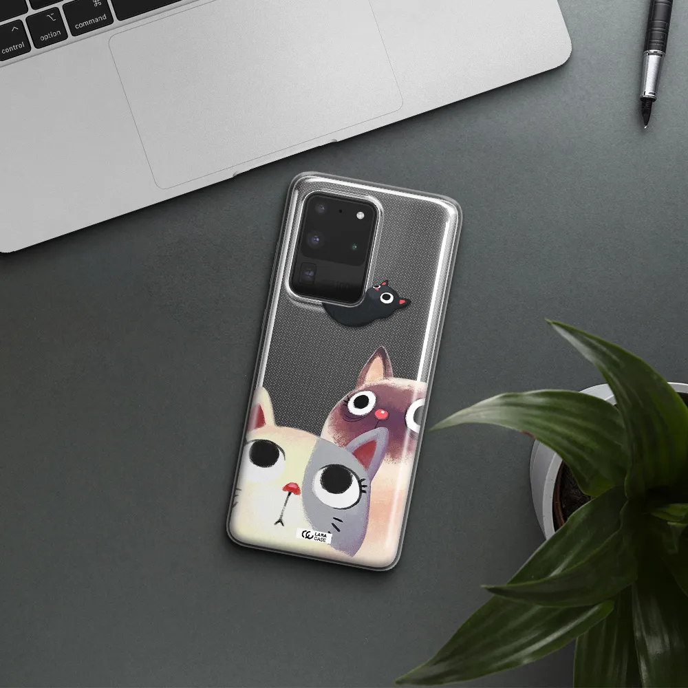 Falling Kitten Watercolor Samsung S20 Ultra Clear TPU Case