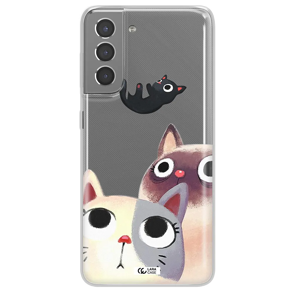 Falling Kitten Watercolor Samsung S21 Clear TPU Case