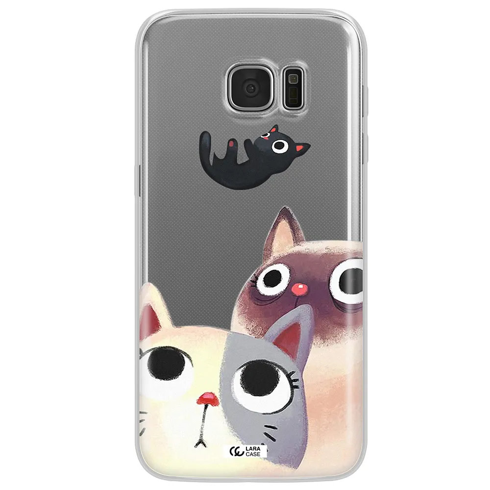 Falling Kitten Watercolor Samsung S7 Edge Clear TPU Case