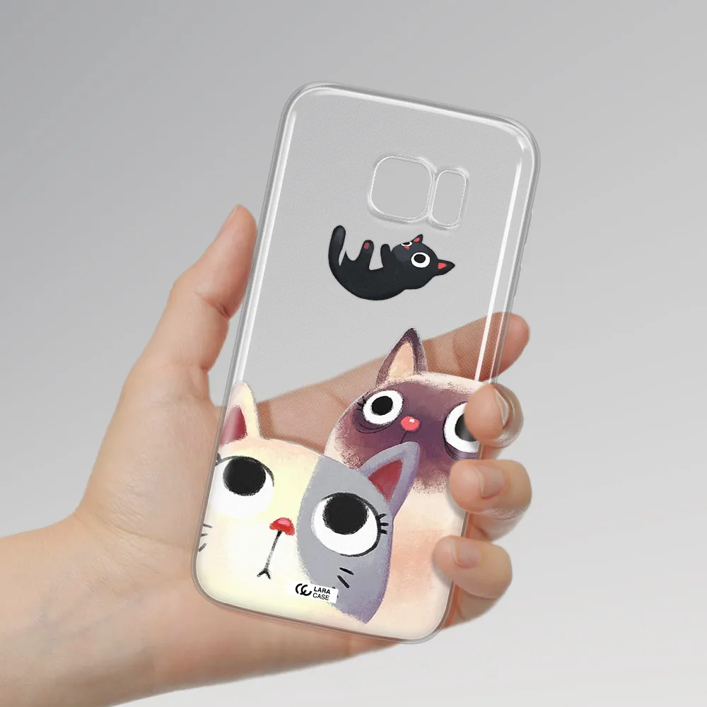 Falling Kitten Watercolor Samsung S7 Edge Clear TPU Case