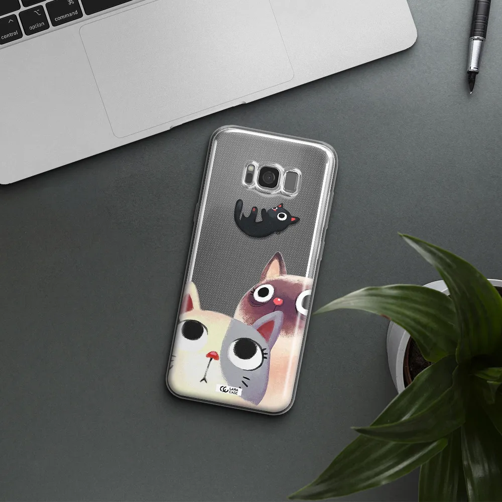 Falling Kitten Watercolor Samsung S8 Clear TPU Case