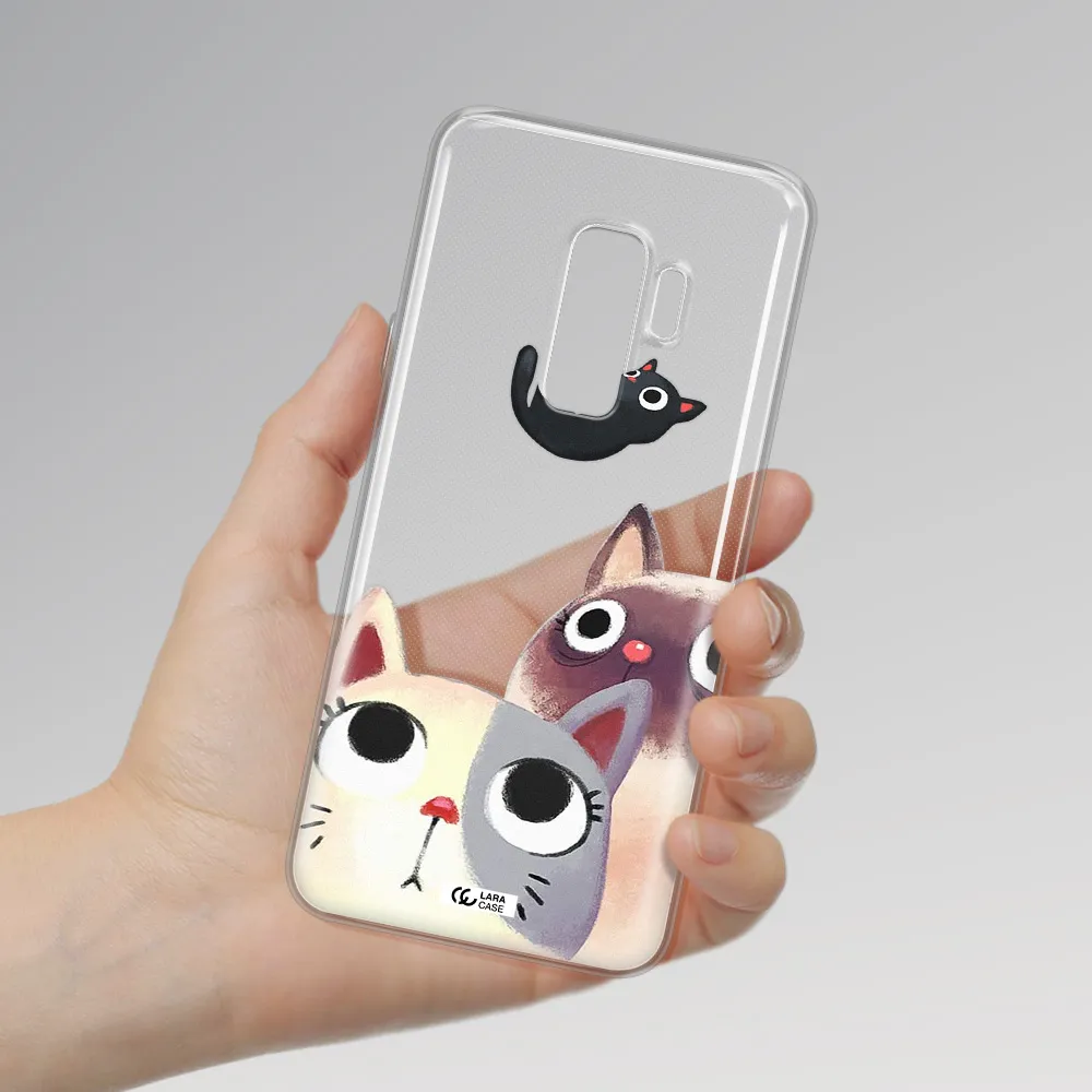 Falling Kitten Watercolor Samsung S9 Plus Clear TPU Case