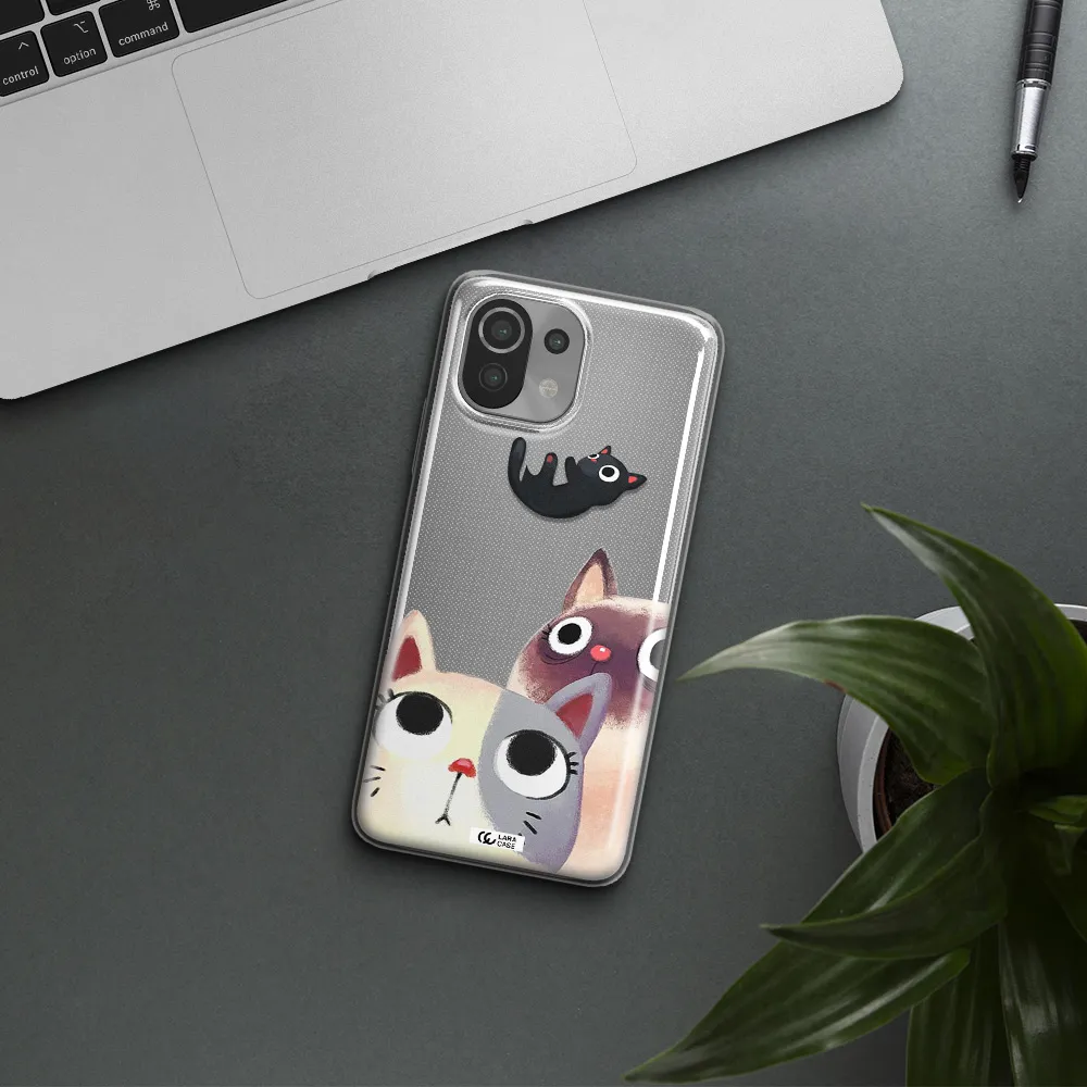 Falling Kitten Watercolor Xiaomi Mi 11 Lite Clear TPU Case
