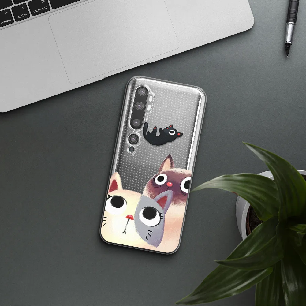 Falling Kitten Watercolor Xiaomi Mi Note 10 Clear TPU Case