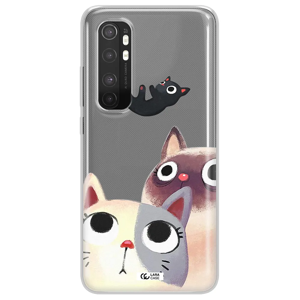 Falling Kitten Watercolor Xiaomi Mi Note 10 Lite Clear TPU Case