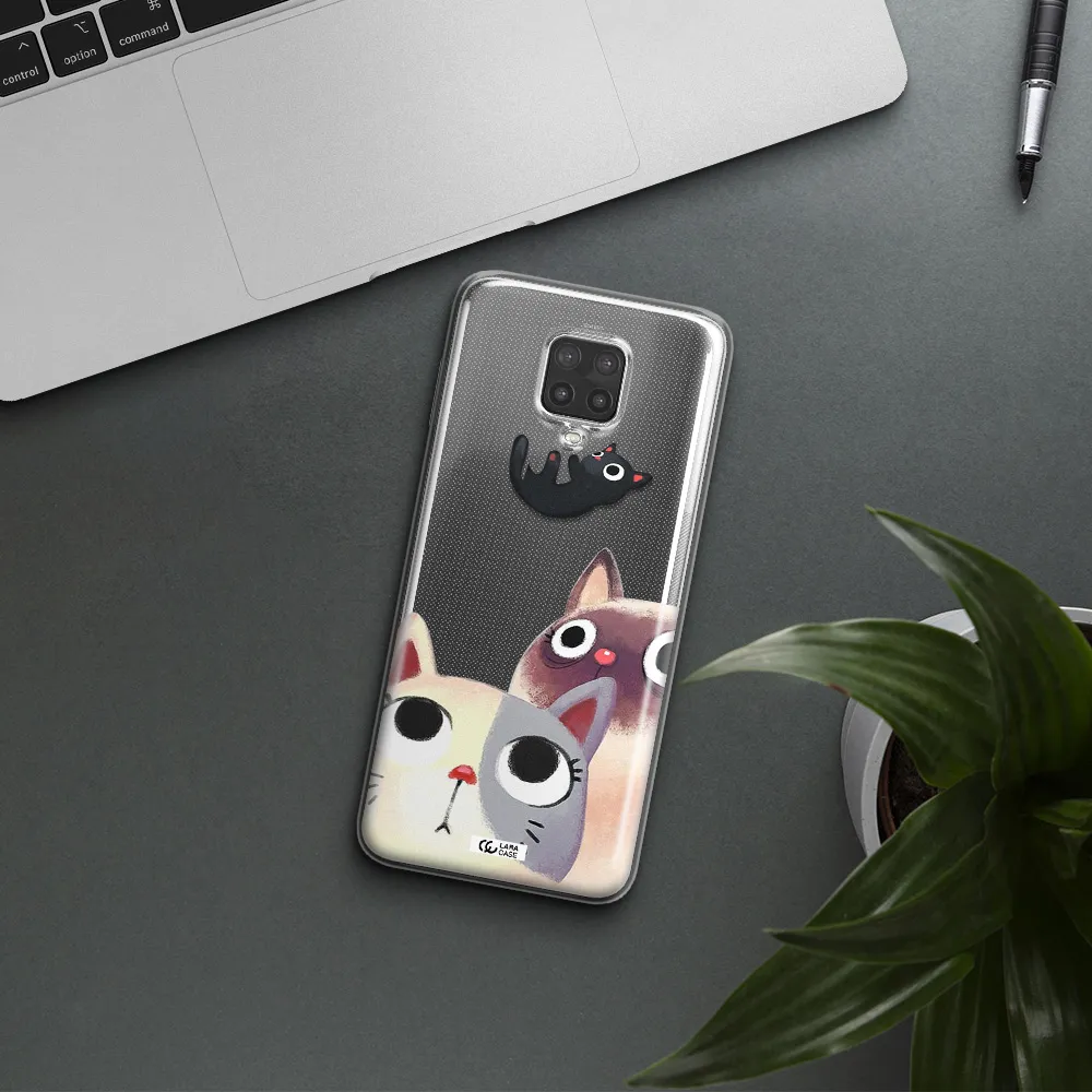 Falling Kitten Watercolor Xiaomi Note 9 Pro Clear TPU Case