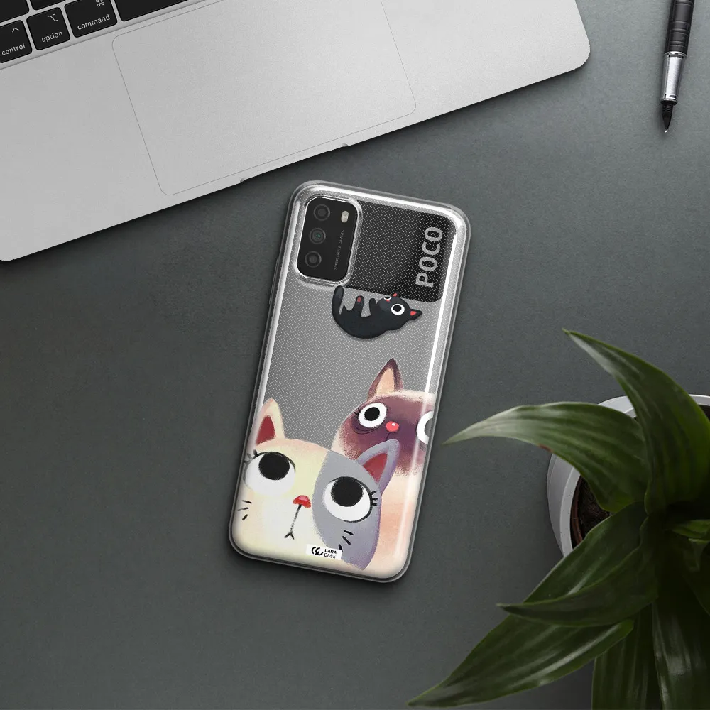 Falling Kitten Watercolor Xiaomi Poco M3 Clear TPU Case