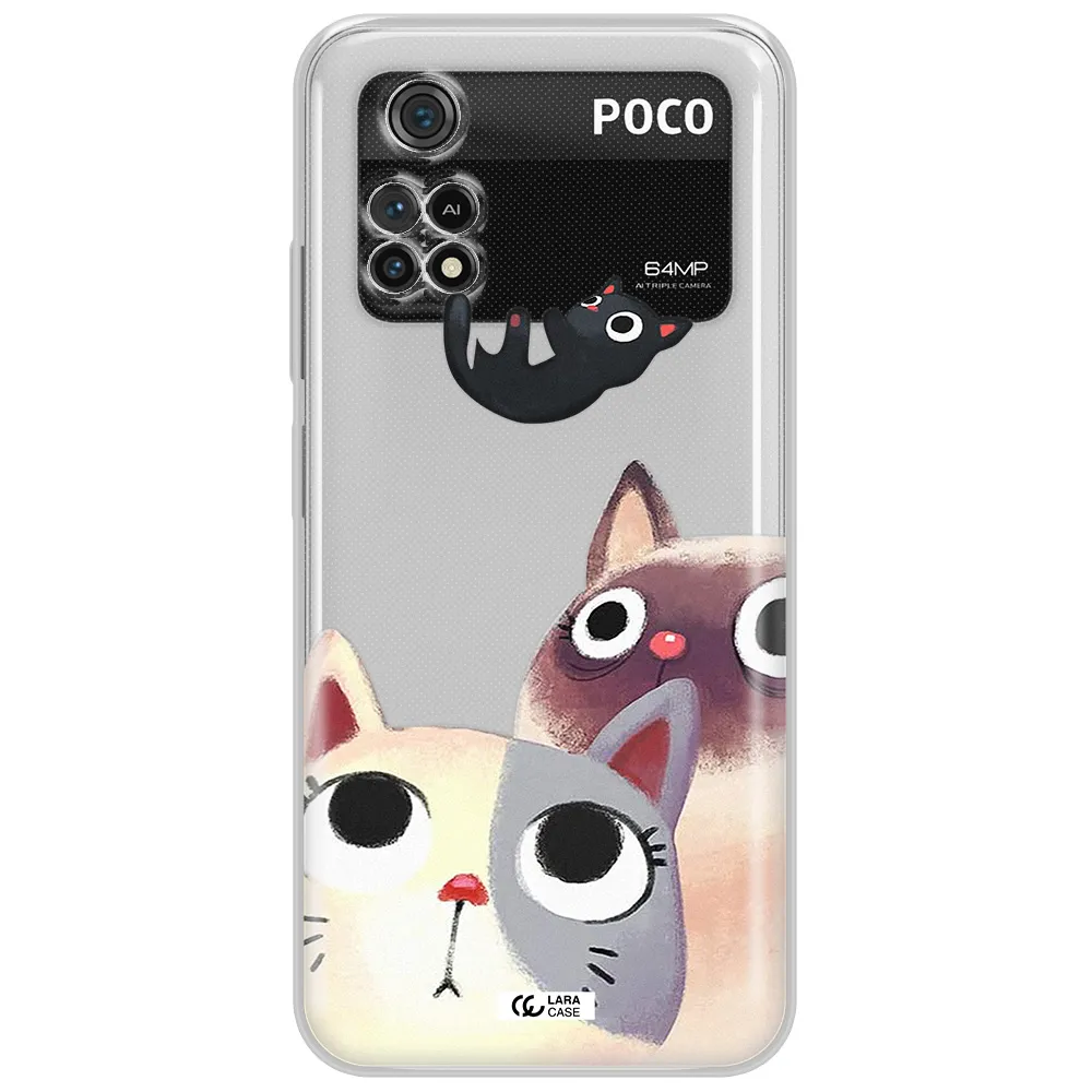Falling Kitten Watercolor Xiaomi Poco M4 Pro 4G Clear Tpu Case