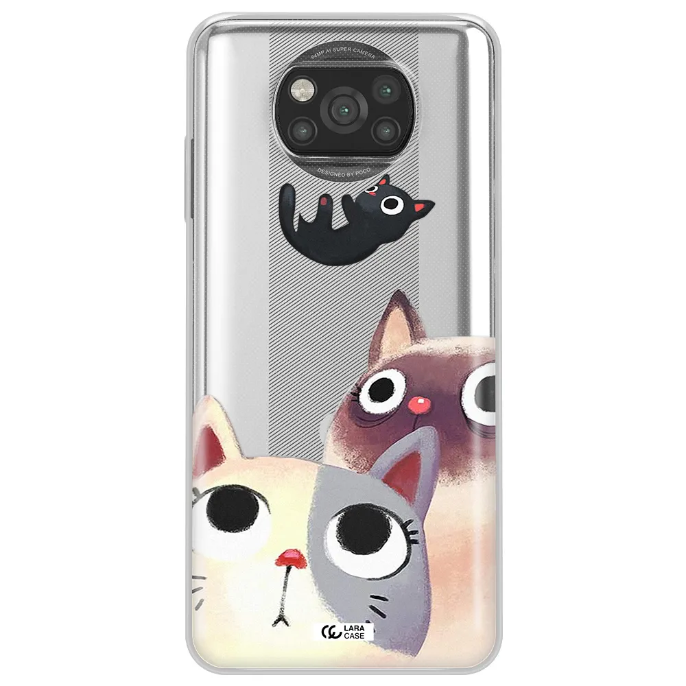 Falling Kitten Watercolor Xiaomi Poco X3 Clear TPU Case