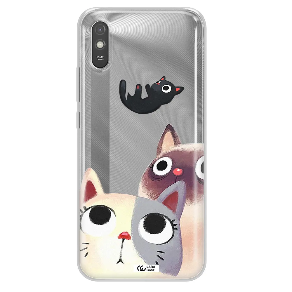 Falling Kitten Watercolor Xiaomi Redmi 9A Clear TPU Case