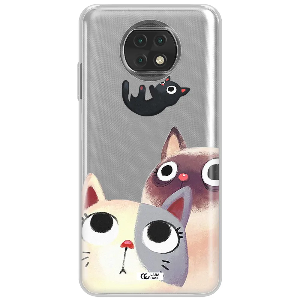 Falling Kitten Watercolor Xiaomi Redmi Note 9T Clear Tpu Case