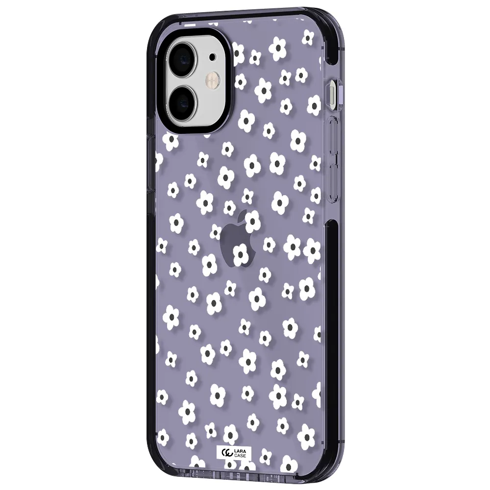 Five Petal White Flower Apple iPhone 11 impact Lilac Case