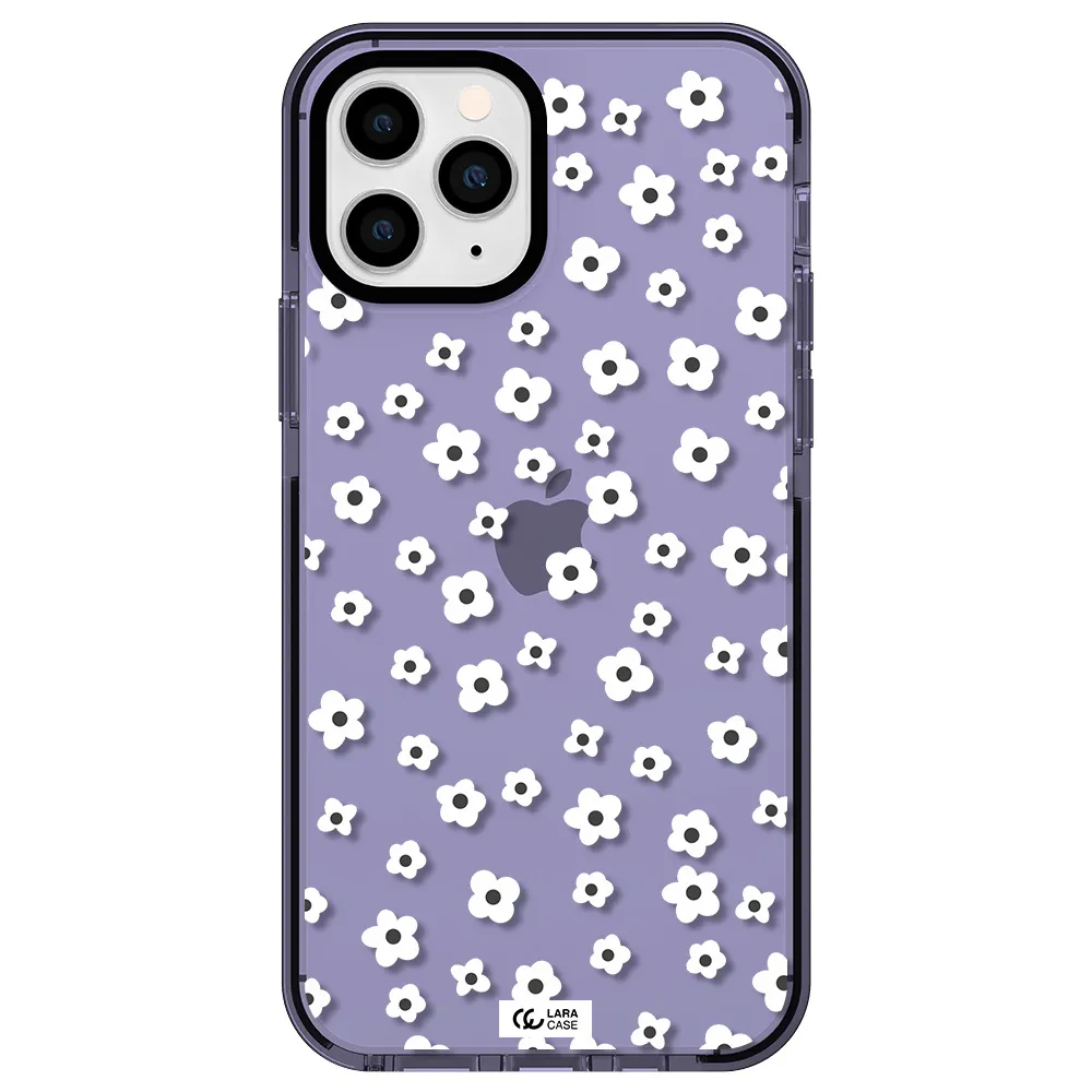Five Petal White Flower Apple iPhone 11 pro impact Lilac Case