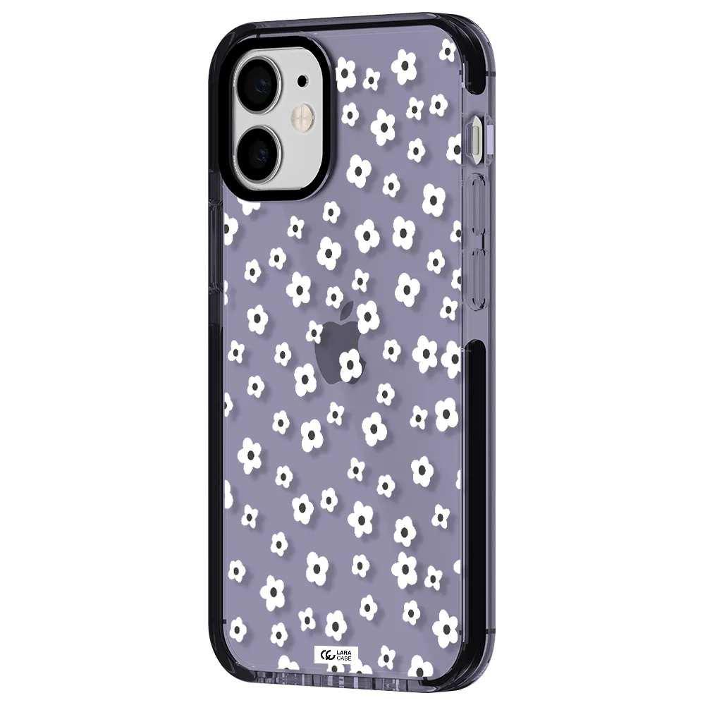 Five Petal White Flower Apple iPhone 12 mini impact Lilac Case