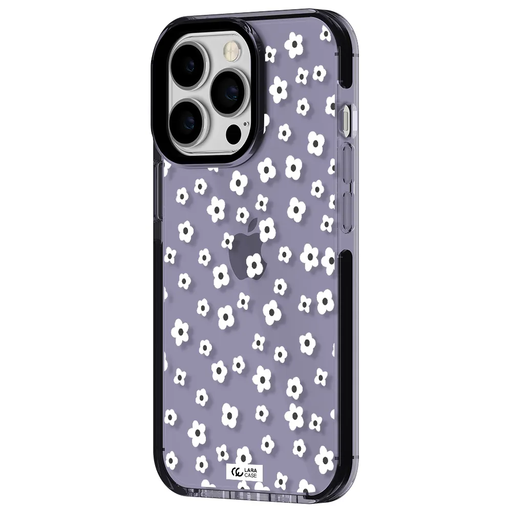Five Petal White Flower Apple iPhone 13 Pro impact Lilac Case