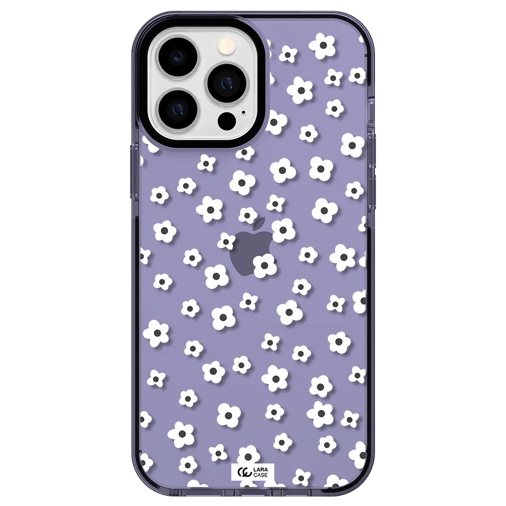 Five Petal White Flower Apple iPhone 13 Pro Max impact Lilac Case