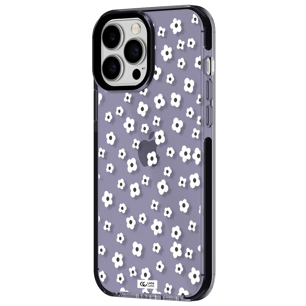 Five Petal White Flower Apple iPhone 13 Pro Max impact Lilac Case