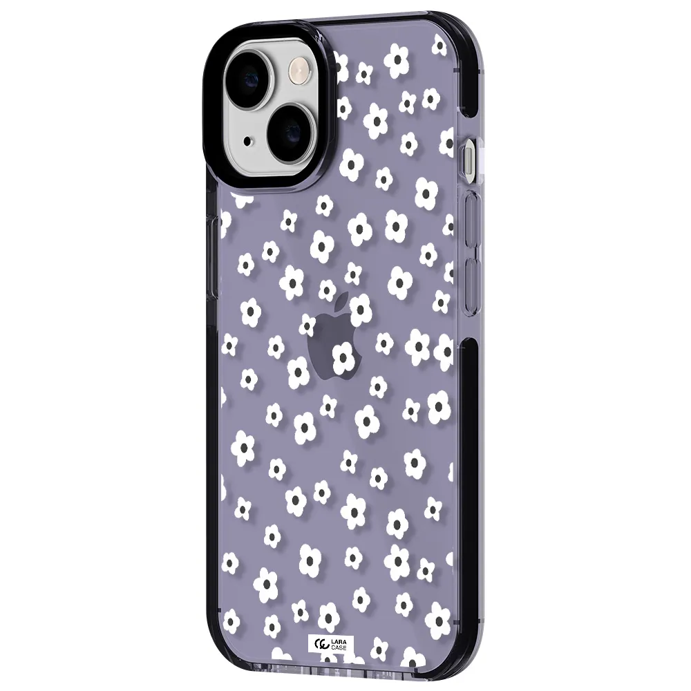 Five Petal White Flower Apple iPhone 14 impact Lilac Case