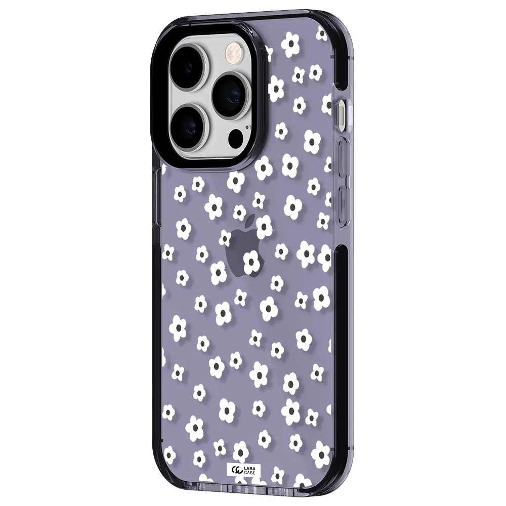 Five Petal White Flower Apple iPhone 14 pro impact Lilac Case