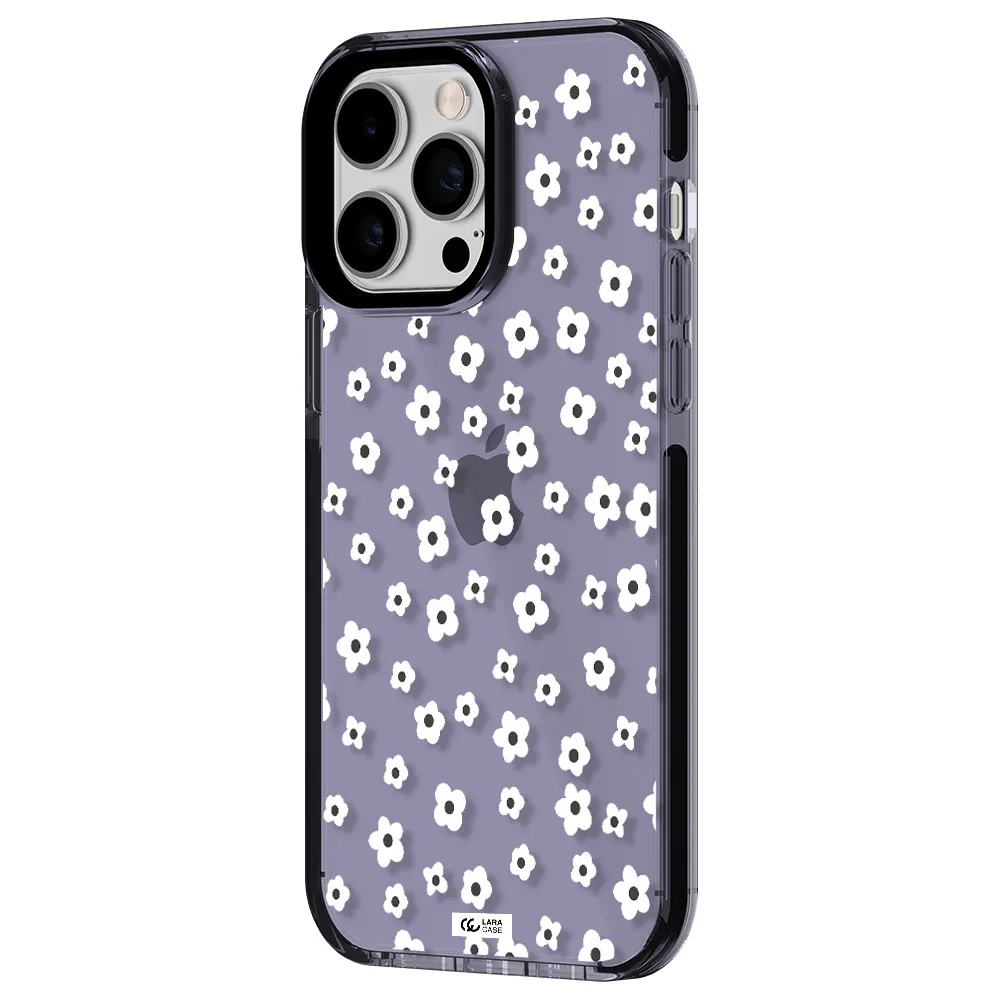 Five Petal White Flower Apple iPhone 14 pro max impact Lilac Case