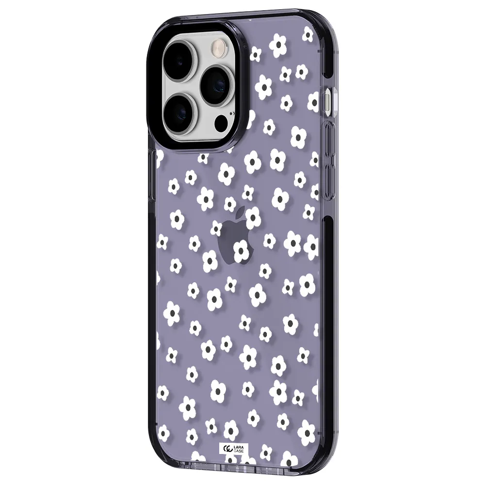 Five Petal White Flower Apple iPhone 15 Pro impact Lilac Case