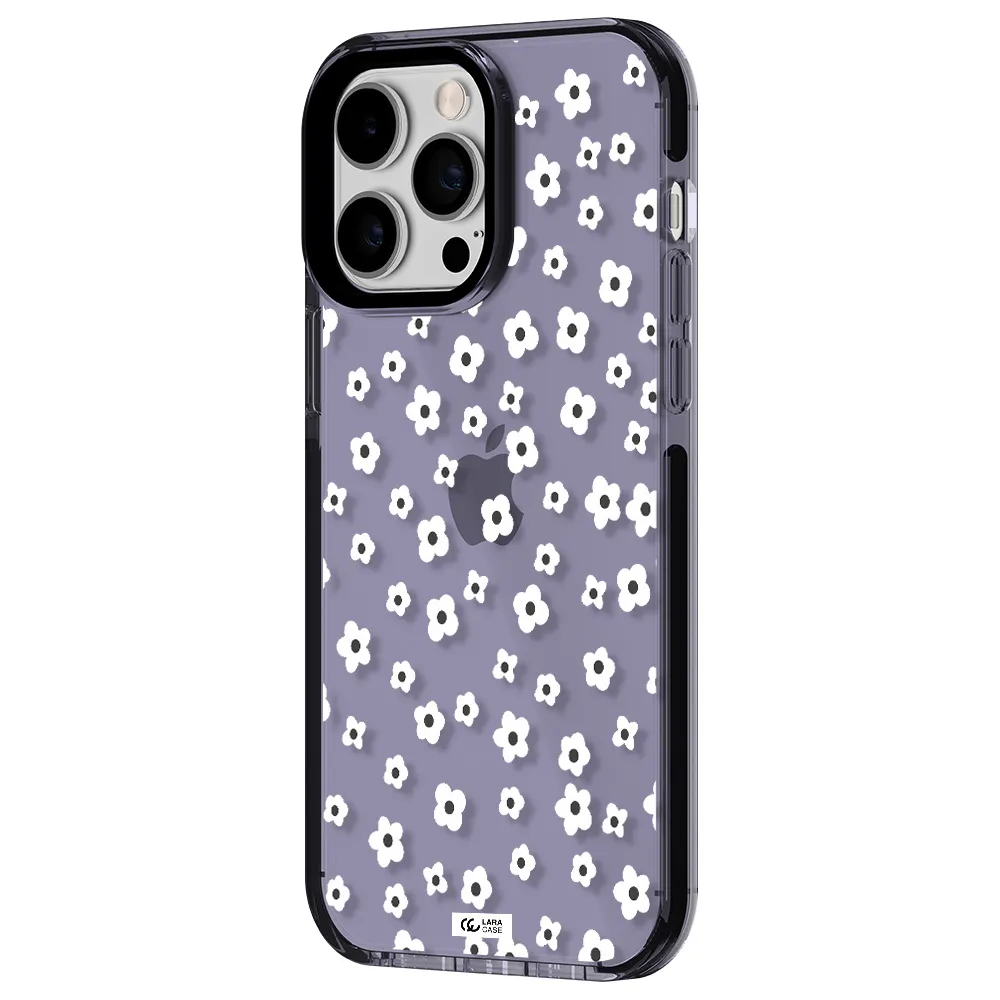 Five Petal White Flower Apple iPhone 15 Pro Max impact Lilac Case
