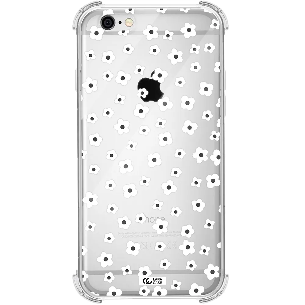 Five Petal White Flower Apple iPhone 6 Clear PC Case