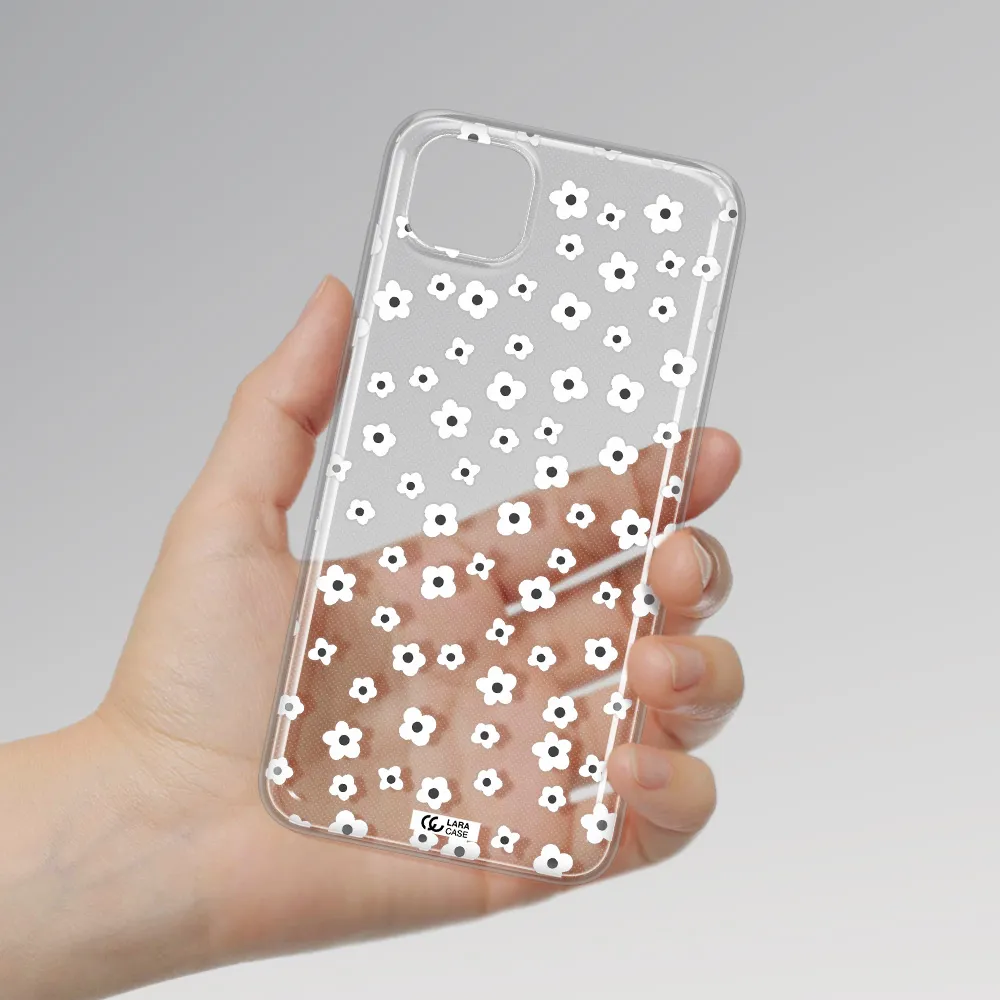 Five Petal White Flower Huawei Honor 9S Clear TPU Case