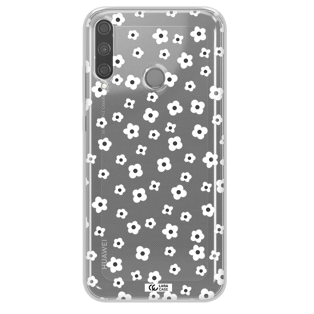 Five Petal White Flower Huawei P40 Lite E Clear TPU Case