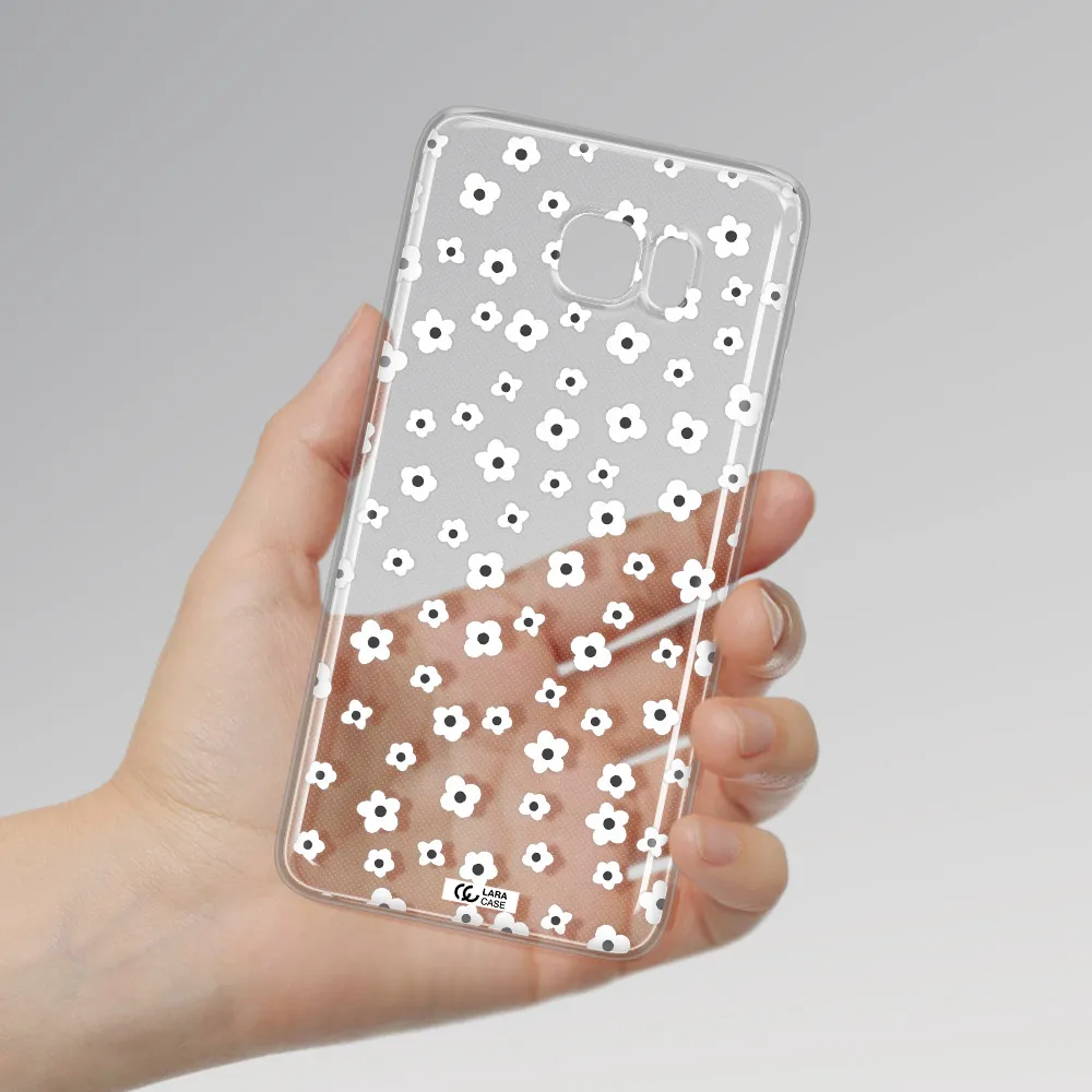 Five Petal White Flower Samsung Note 5 Clear TPU Case