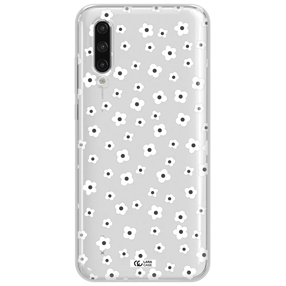 Five Petal White Flower Xiaomi Mi 9 Lite Clear Tpu Case