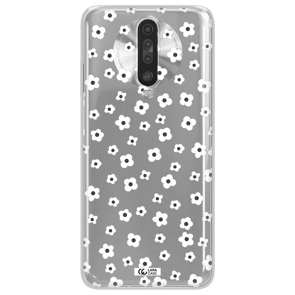 Five Petal White Flower Xiaomi Redmi K30 Clear TPU Case
