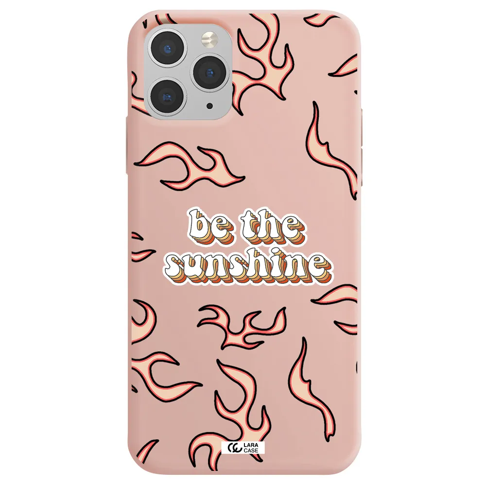 Be The Sunshine Apple iPhone 11 pro Silicone pastel pink Case