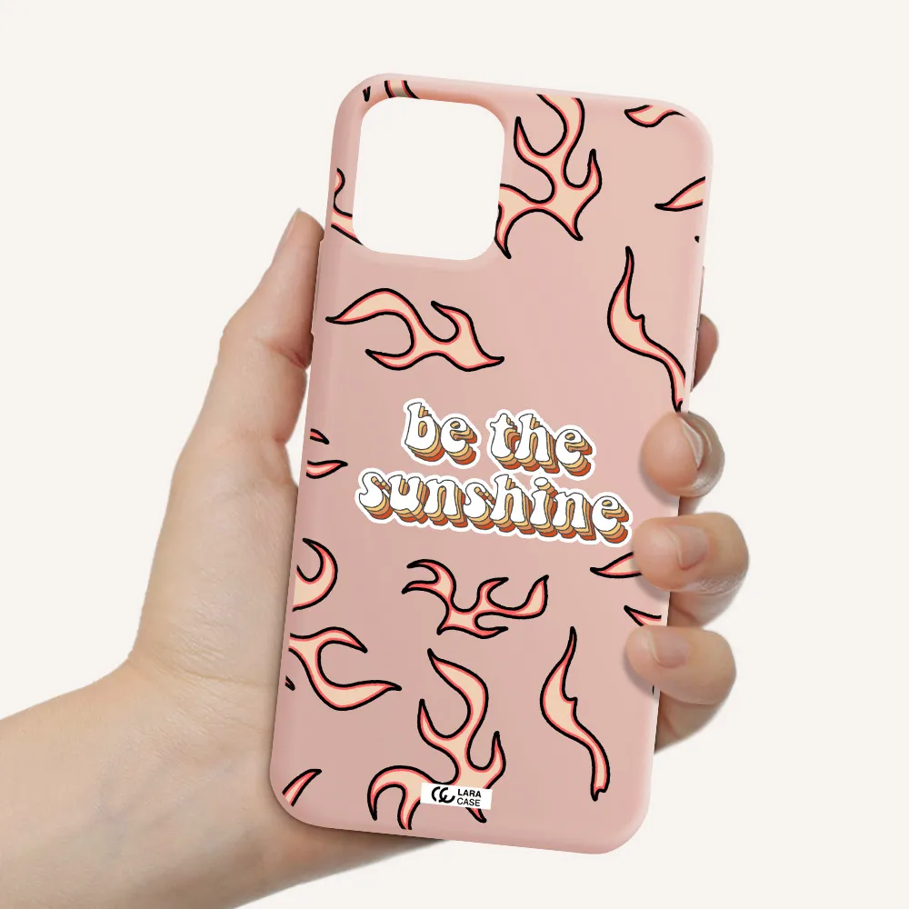 Be The Sunshine Apple iPhone 11 pro Silicone pastel pink Case