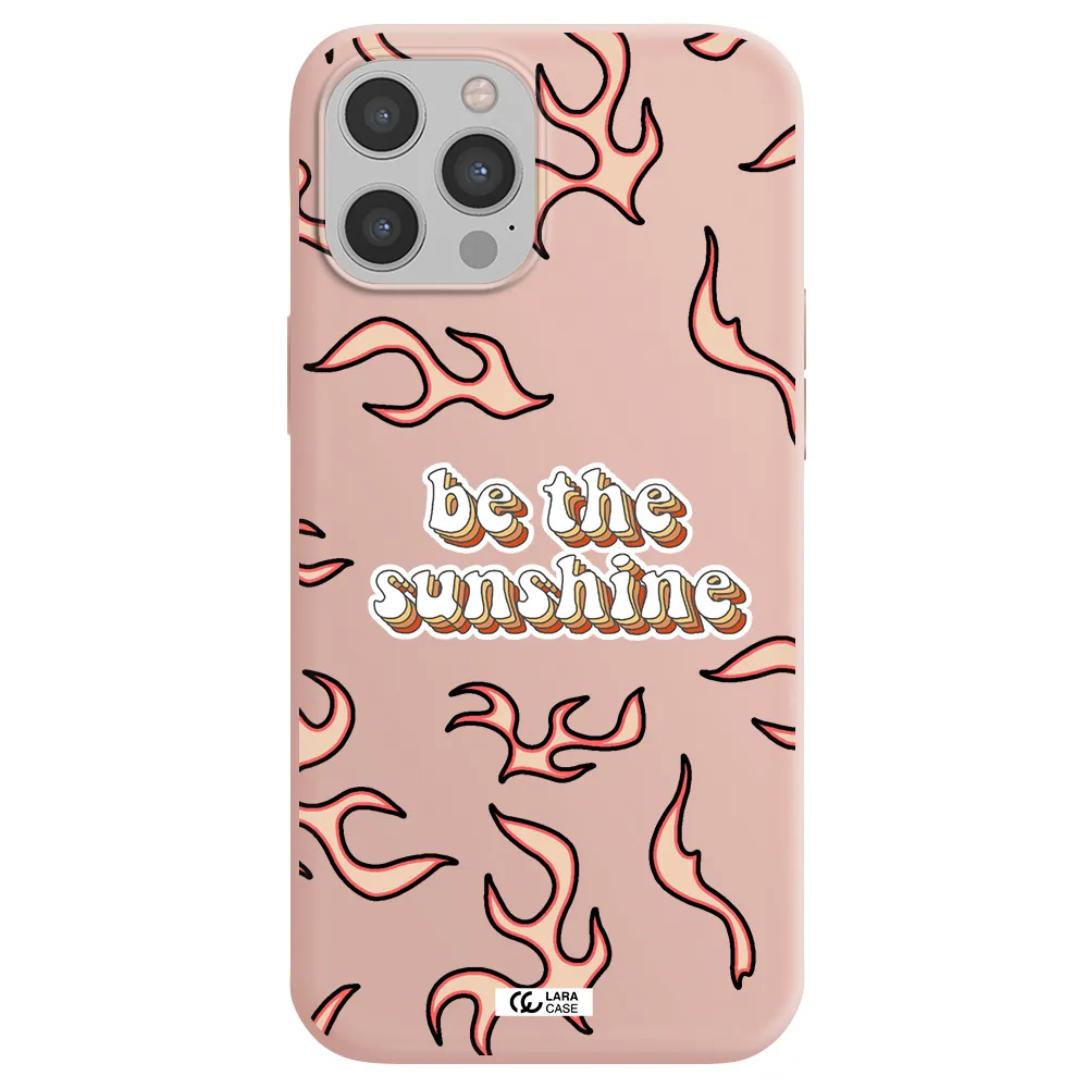 Be The Sunshine Apple iPhone 12 pro max Silicone pastel pink Case