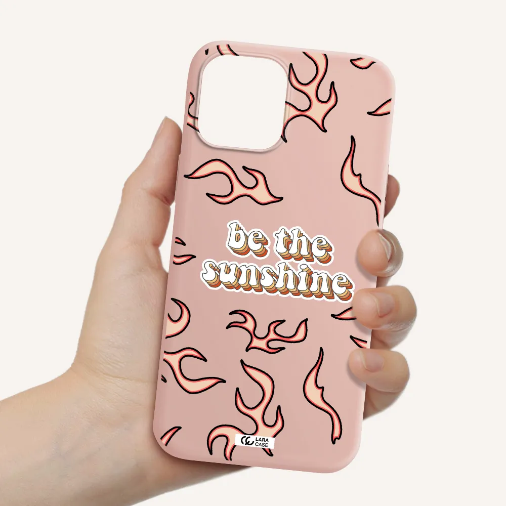 Be The Sunshine Apple iPhone 12 pro max Silicone pastel pink Case