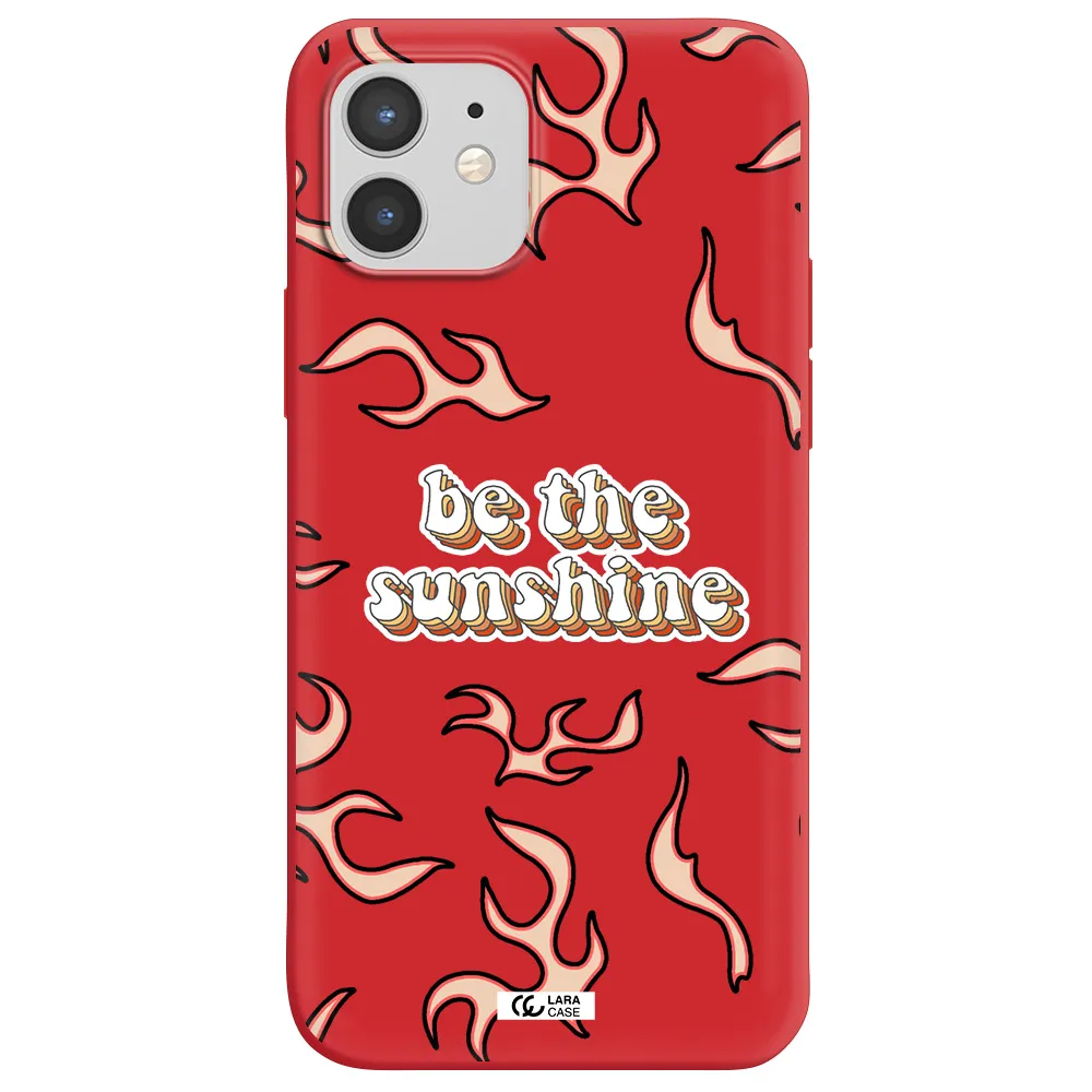 Be The Sunshine Apple iPhone 12 Silicone Imperial Red Case
