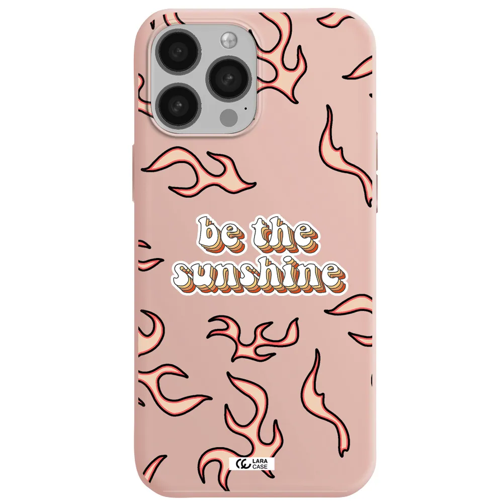 Be The Sunshine Apple iPhone 13 Pro Max Silicone pastel pink Case