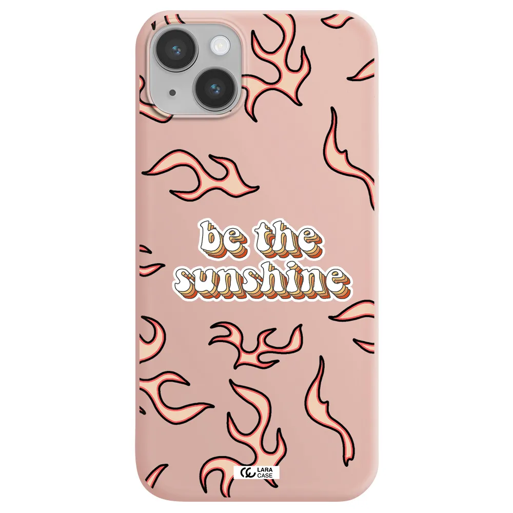 Be The Sunshine Apple iPhone 14 plus Silicone pastel pink Case