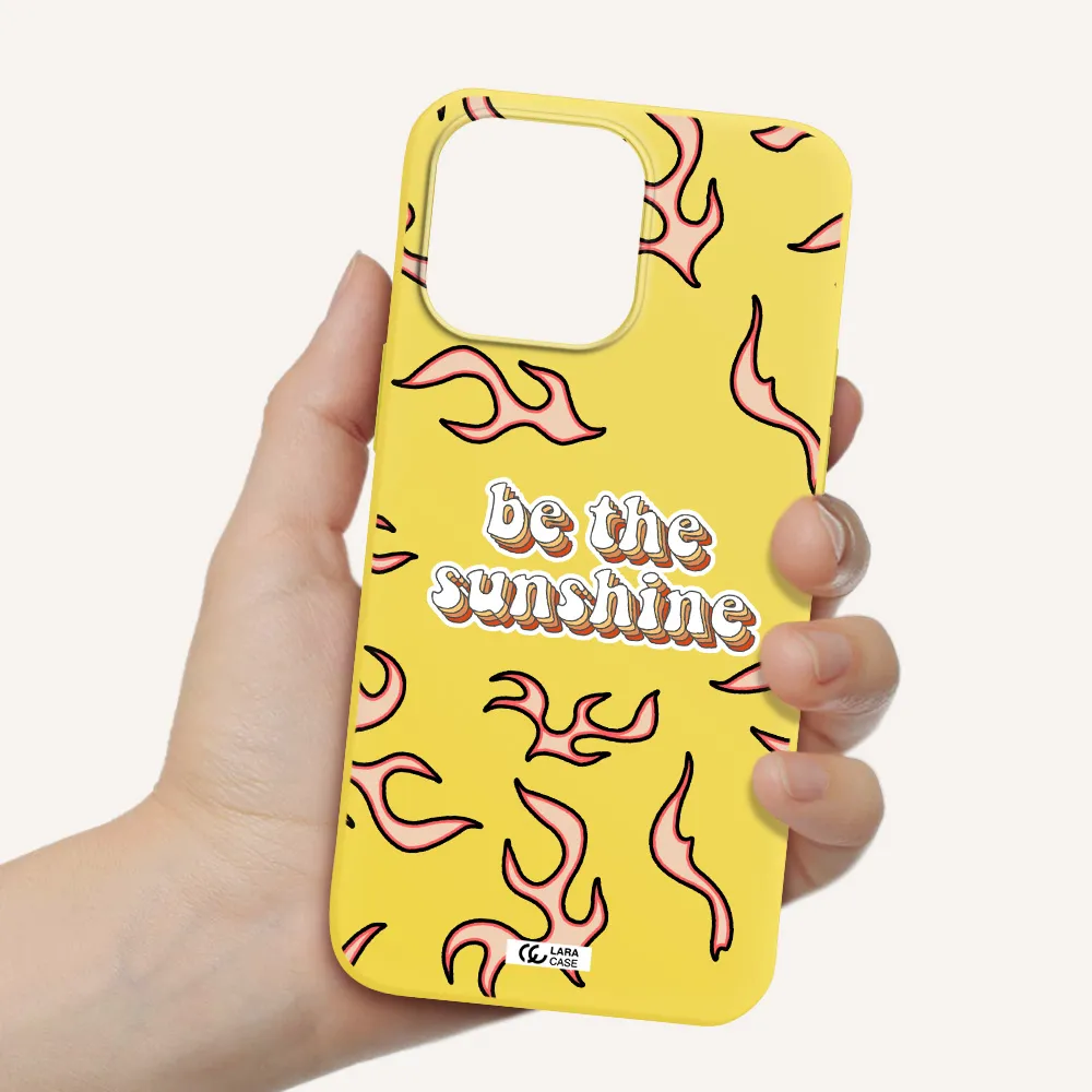 Be The Sunshine Apple iPhone 14 pro max Silicone canary yellow Case