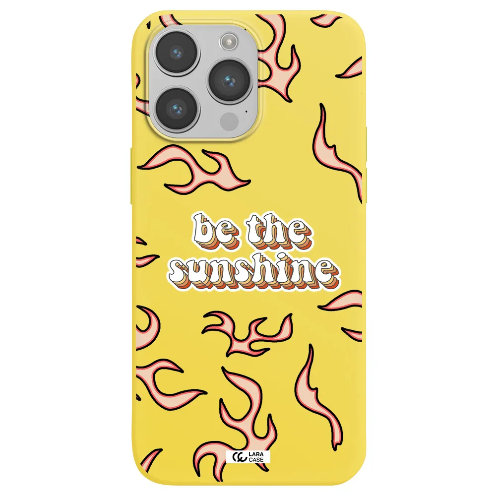 Be The Sunshine Apple iPhone 14 pro Silicone canary yellow Case