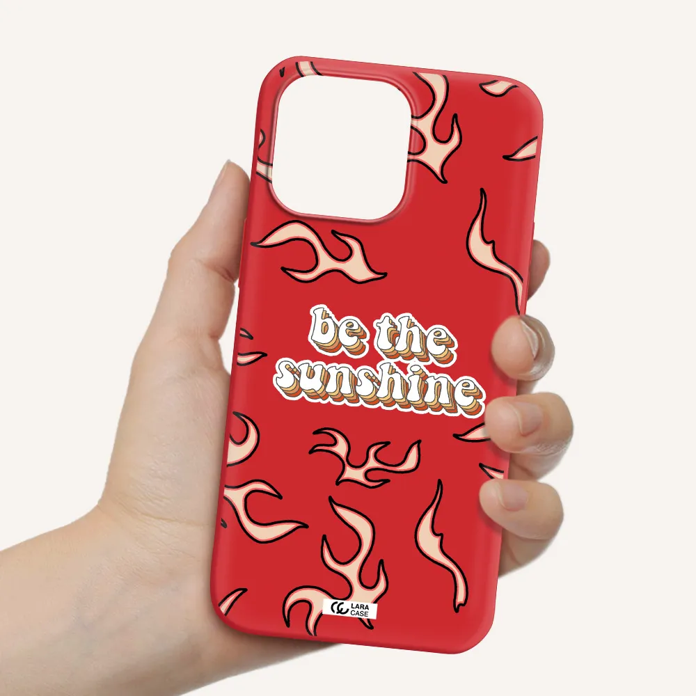 Be The Sunshine Apple iPhone 14 pro Silicone Imperial Red Case