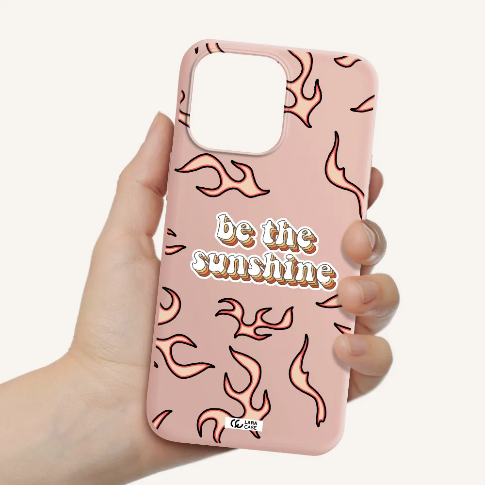 Be The Sunshine Apple iPhone 14 pro Silicone pastel pink Case