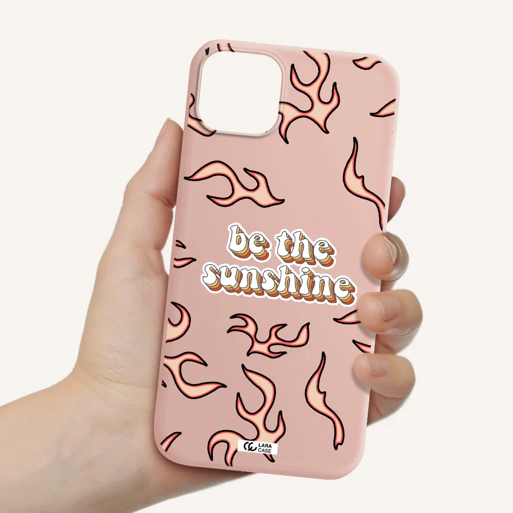 Be The Sunshine Apple iPhone 14 Silicone pastel pink Case